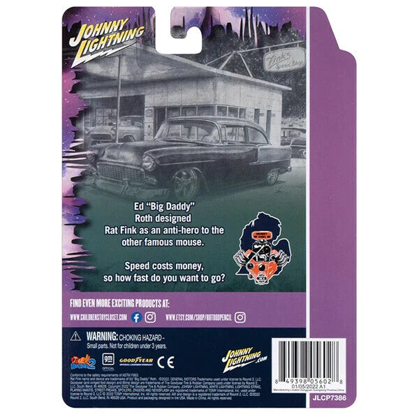 JOHNNY LIGHTNING 1:64 Rat Fink 1955 Chevy 2-Door Sedan - CTC Exclusive -【ラットフィンク】ミニカー