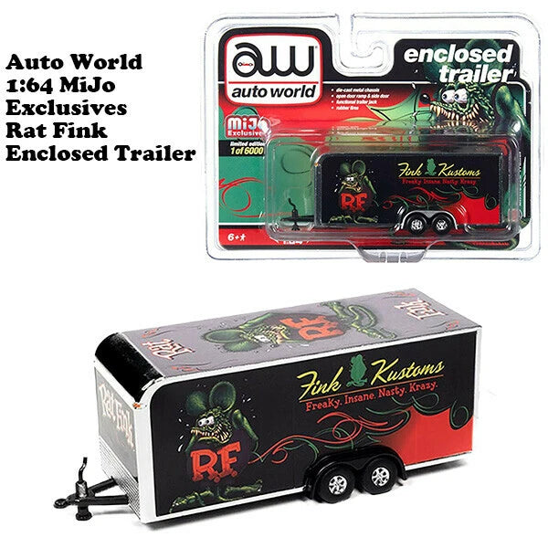 Auto World 1:64 Rat Fink Enclosed Trailer FINK KUSTOMAS 【ラットフィンク】ミニカー