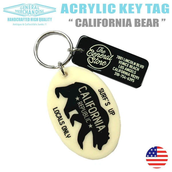 アクリル キーホルダー アクリル キータグ CALIFORNIA BEAR / CREAM