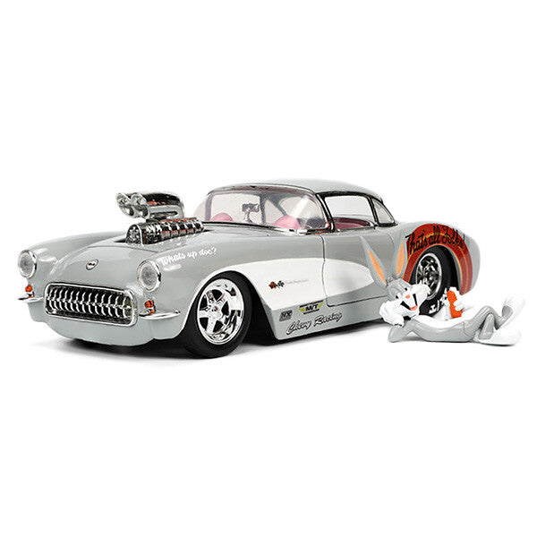 LOONEY TUNES 1957 CHEVY CORVETTE w/ BUGS BUNNY 1:24 【ルーニーチューンズ】ミニカー