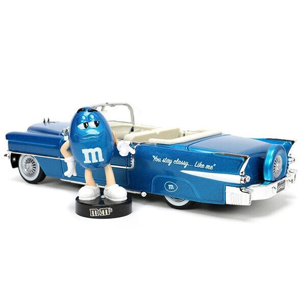 1:24 M&M'S 1956 CADILLAC ELDORADO w/BLUE FIGURE【エムアンドエムズ】ミニカー