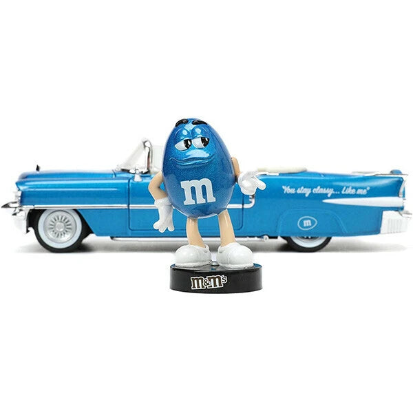 1:24 M&M'S 1956 CADILLAC ELDORADO w/BLUE FIGURE【エムアンドエムズ】ミニカー