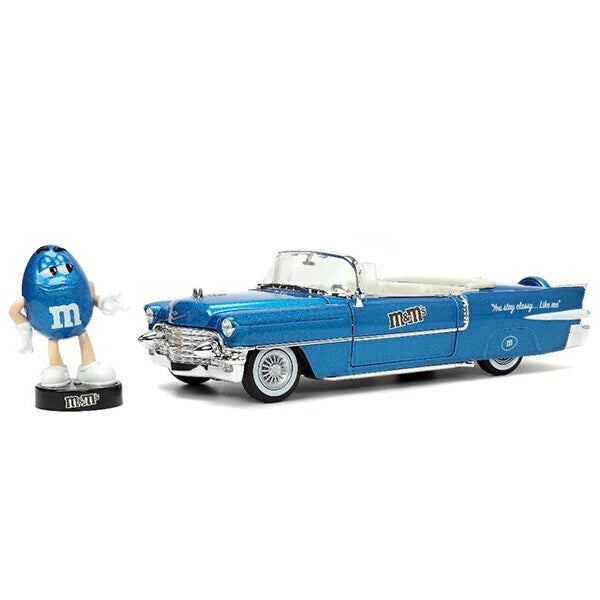 1:24 M&M'S 1956 CADILLAC ELDORADO w/BLUE FIGURE【エムアンドエムズ】ミニカー