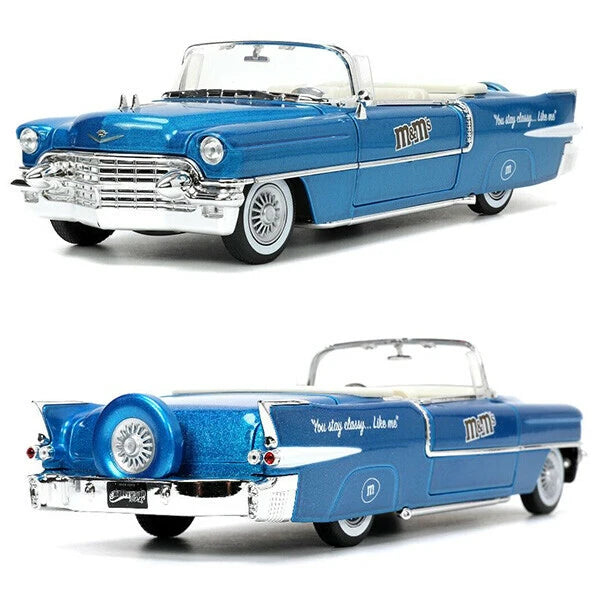 1:24 M&M'S 1956 CADILLAC ELDORADO w/BLUE FIGURE【エムアンドエムズ】ミニカー