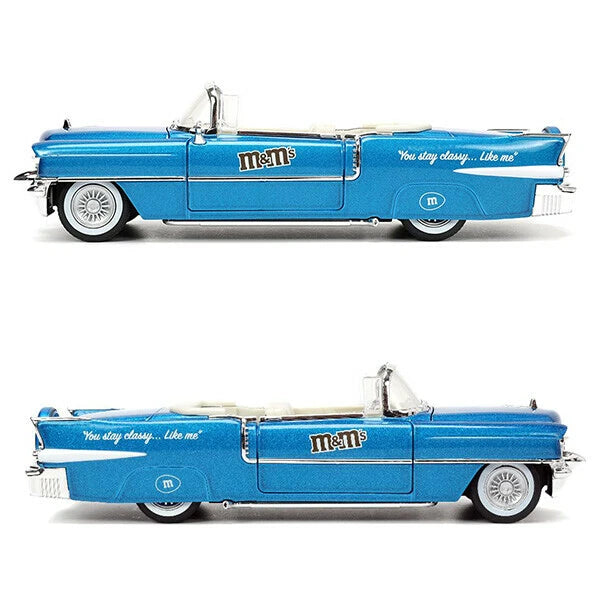 1:24 M&M'S 1956 CADILLAC ELDORADO w/BLUE FIGURE【エムアンドエムズ】ミニカー