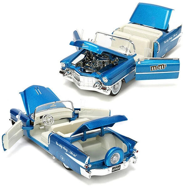1:24 M&M'S 1956 CADILLAC ELDORADO w/BLUE FIGURE【エムアンドエムズ】ミニカー