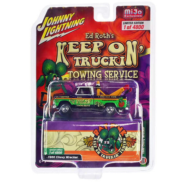 RAT FINK ラットフィンク ミニカー 1:64 Rat Fink 1966 Chevy Wrecker Towing Service