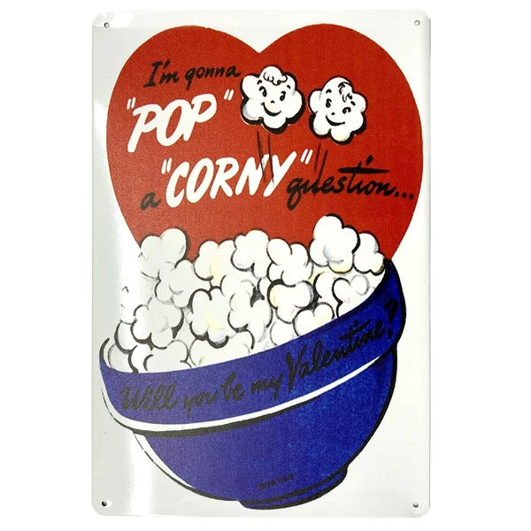 POP CORNY ボード メタルサイン A4 ブリキ看板