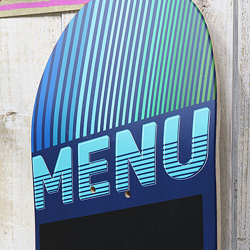 スケートボード チョークボード メニュー WOOD SKATE BLUE