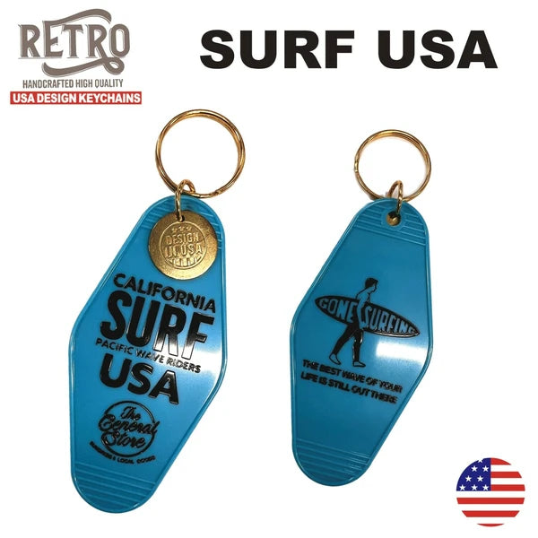 モーテルキー キータグ キーホルダー SURF USA/ TURQUOISE