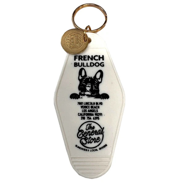 モーテルキー キータグ キーホルダー FRENCH BULLDOG / WHITE