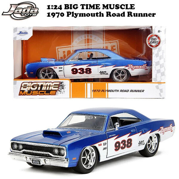 JADATOYS 1:24 BTM 1970 Plymouth Road Runner 938 ミニカー