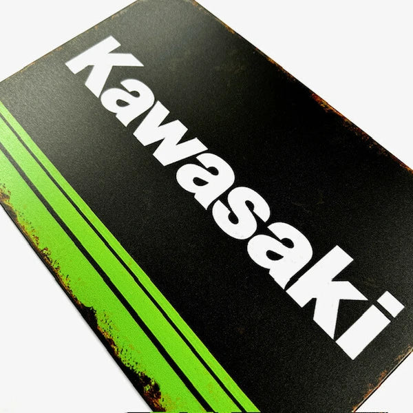 サインボード メタルサイン A4 KAWASAKI(BKxGRN) ブリキ看板