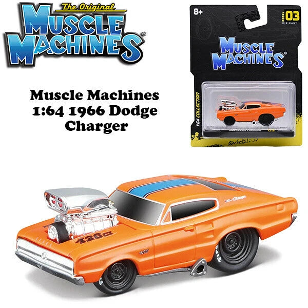 Muscle Machines 1:64 1966 Dodge Charger【マッスルマシン】ミニカー