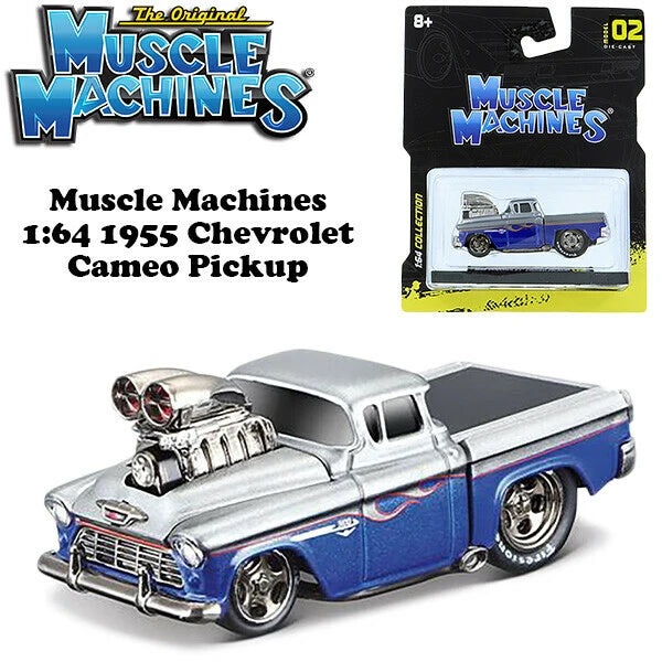 Muscle Machines 1:64 1955 Chevrolet Cameo Pickup【マッスルマシン】ミニカー