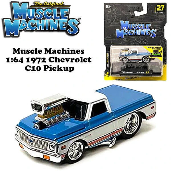 Muscle Machines 1:64 1972 Chevrolet C10 Pickup【マッスルマシン】ミニカー