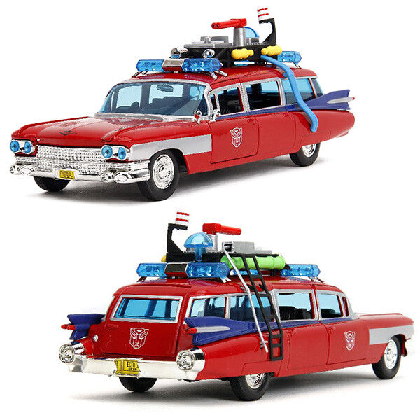 Ghostbusters x Transformers Ecto-1 with Autobots Logo 1:24 【ゴーストバスターズ ECTO-1 ミニカー】