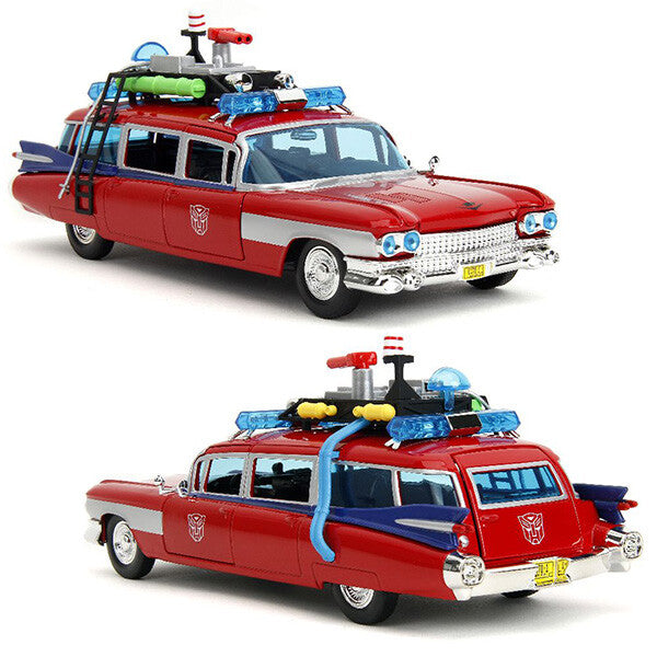 Ghostbusters x Transformers Ecto-1 with Autobots Logo 1:24 【ゴーストバスターズ ECTO-1 ミニカー】