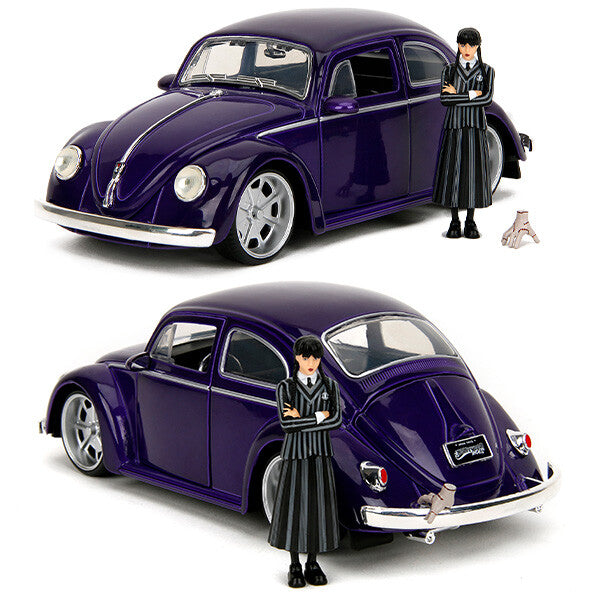 WEDNESDAY VW Beetle w/WEDNESDAY ADDAMS 1:24【 ウェンズデー ミニカー】