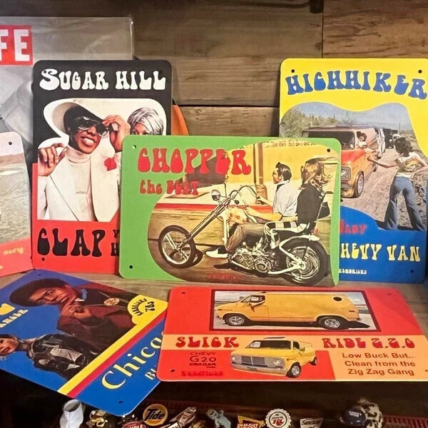 【70's レトロヴィンテージ】ティン看板 KENDRICKS Part.1 HICH HIKER