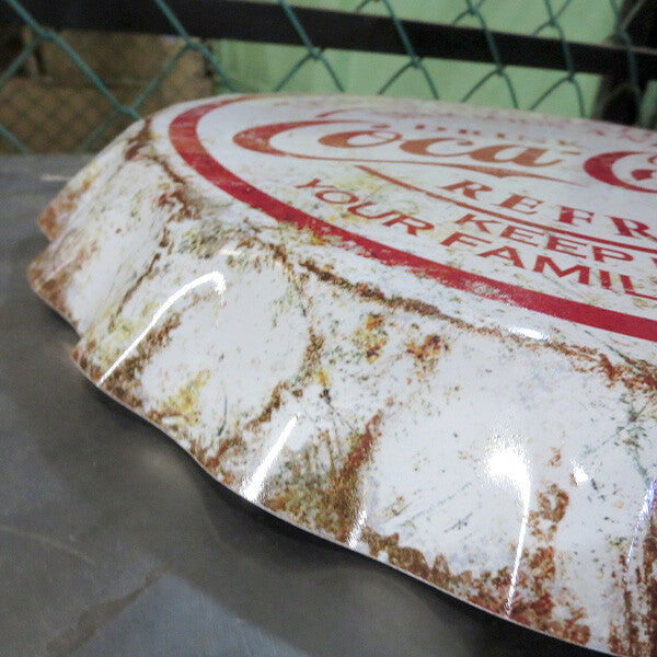 COCA-COLA Weathered Bottle Cap コカコーラ ブリキ看板 ボトルキャップ メタルサイン