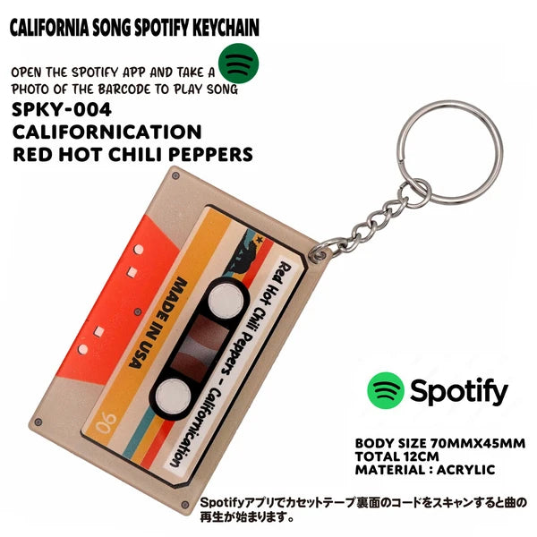 CLIFORNIA SONG SPOTIFY KEYCHAIN カリフォルニア ソング キーホルダー Spotify コード連携