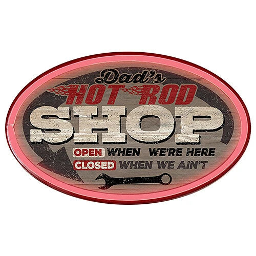 【サイン】LED ロープ ネオン サイン HOT ROD SHOP オーバル