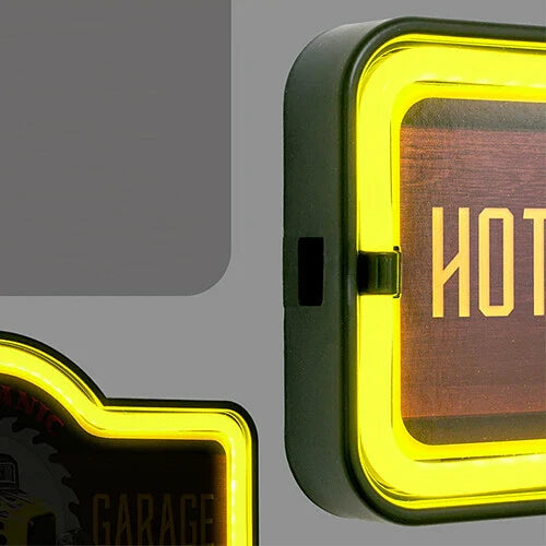 【サイン】LED ロープ ネオン サイン HOT ROD GARAGE マーキー