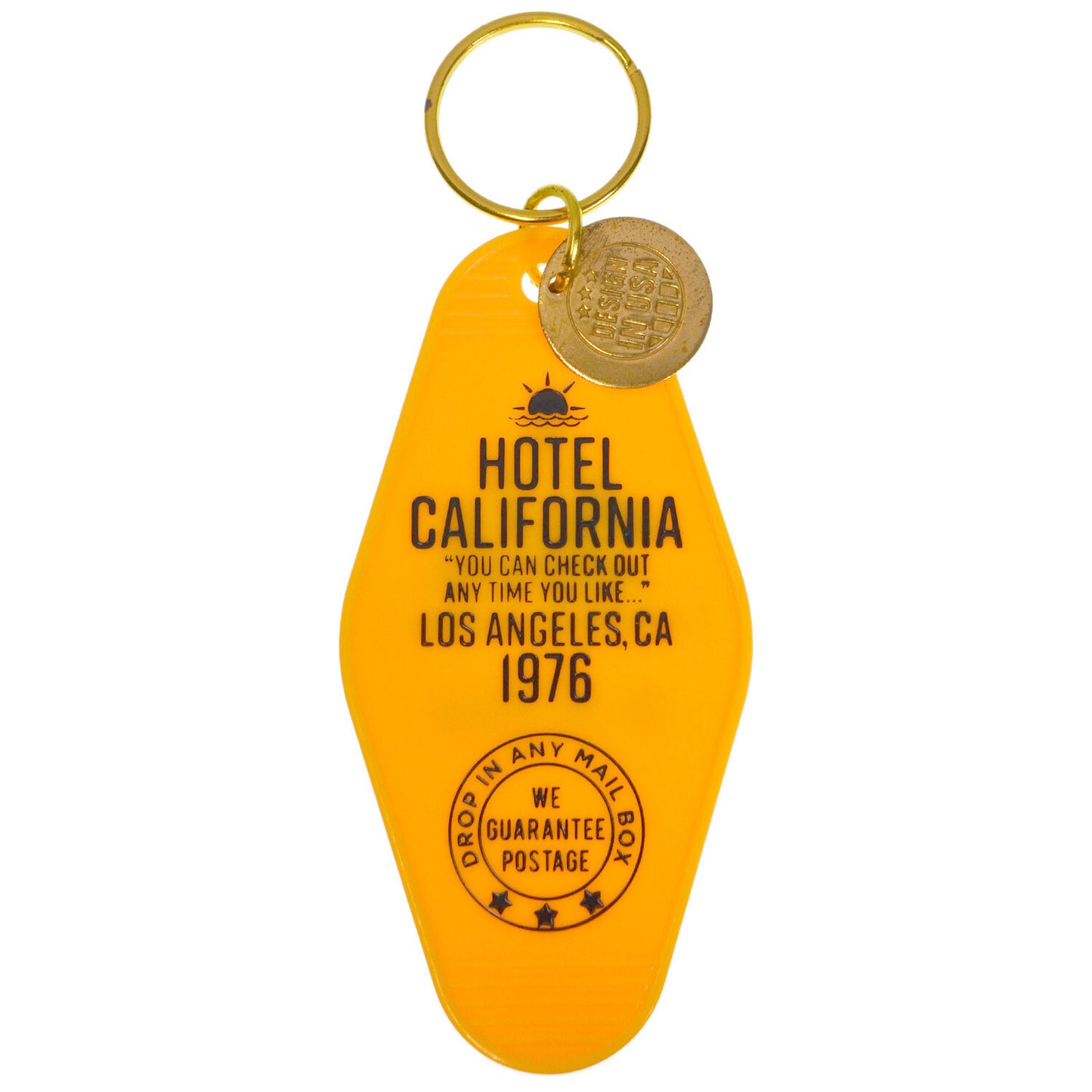 CALIFORNIA / YELLOW モーテルキー キータグ キーホルダー