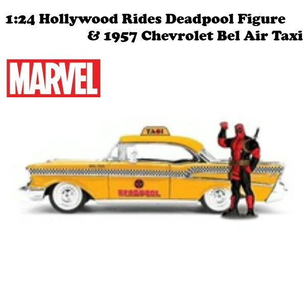 1:24 Hollywood Rides Deadpool TAXI with Deadpool Figure【 デッドプールミニカー】