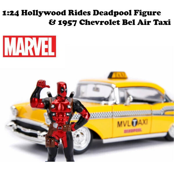 1:24 Hollywood Rides Deadpool TAXI with Deadpool Figure【 デッドプールミニカー】