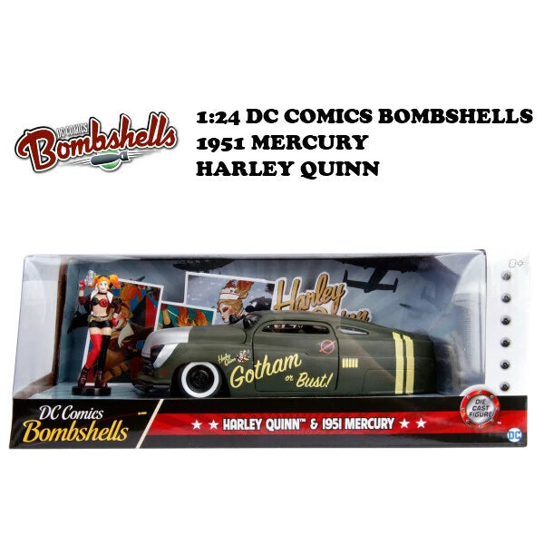 1:24 DC COMICS BOMBSHELLS 1951 MECURY & HARLEY QUINN ミニカー
