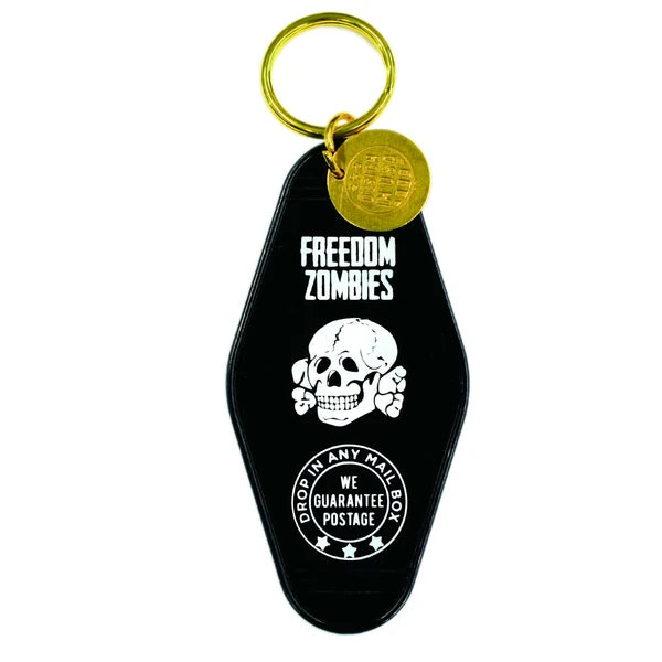 モーテルキー キータグ キーホルダー FREEDOM ZOMBIES BLACK