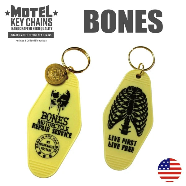 モーテルキー キータグ キーホルダー BONES IVORY
