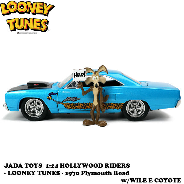 LOONEY TUNES 1970 Plymouth Road w/WILE E COYOTE 1:24【ルーニーテューンズ】ミニカー