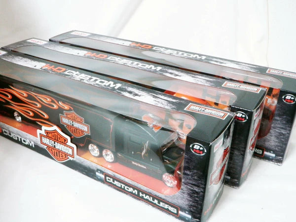 ハーレーコンテナトラック【Maisto 1:64 ハーレーダヴィッドソン カスタムホーラーズ】B BKロゴ後方
