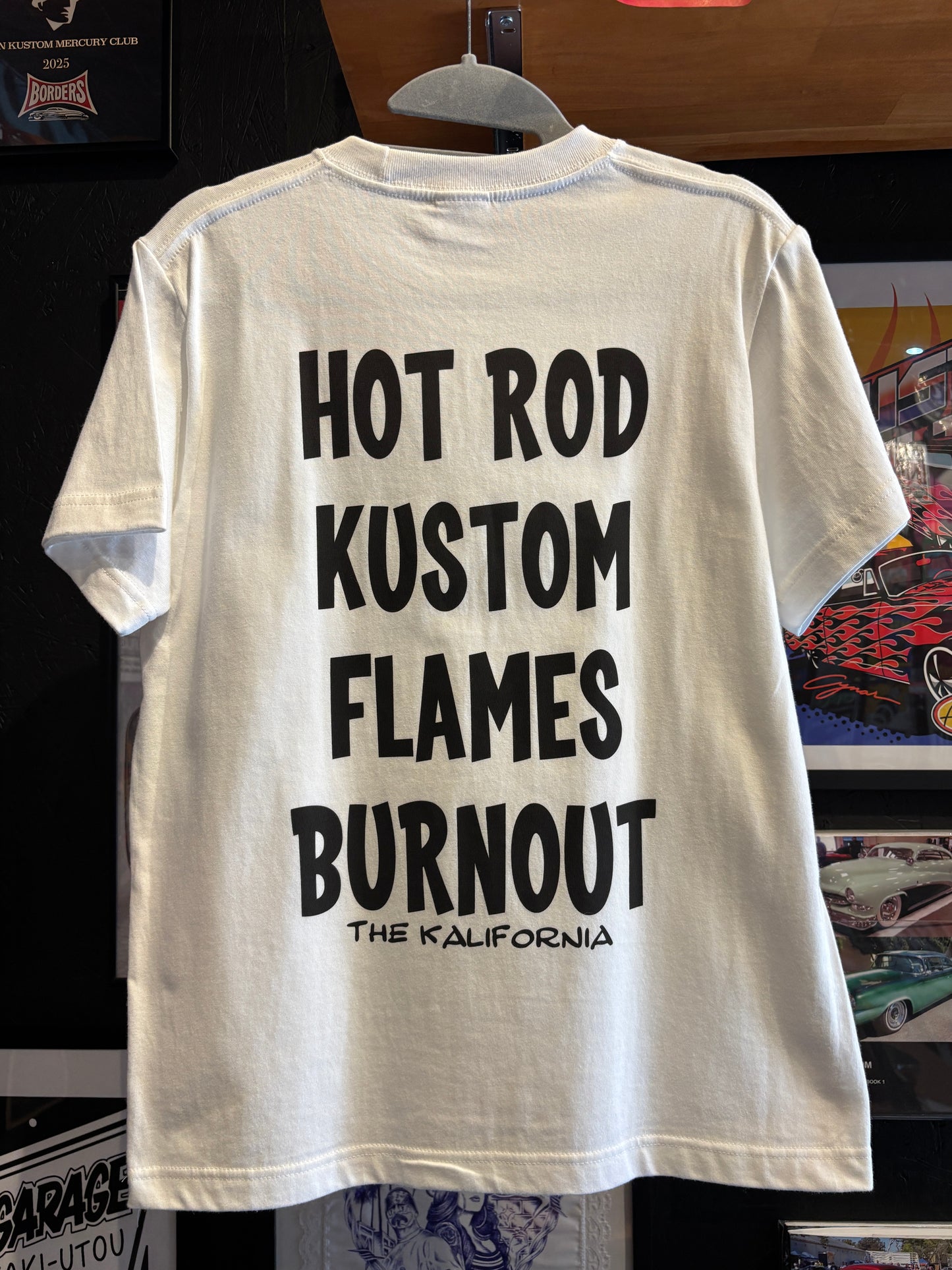 THE KALIFORNIA「KUSTOM KULTURE WORD TEE」THE NASH.氏監修「T/K」ホワイト