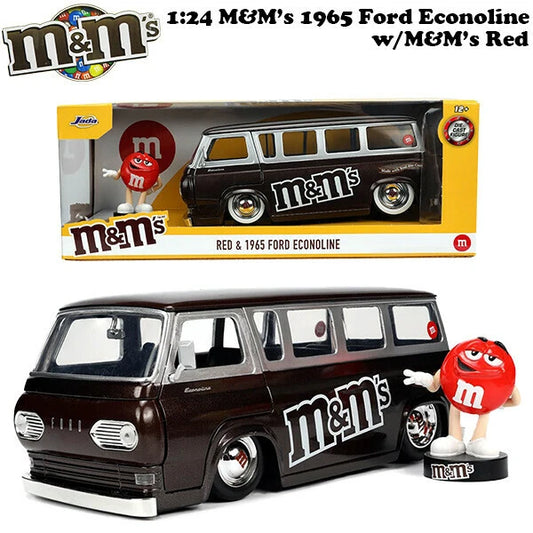 1:24 M&M'S 1965 FORD ECONOLINE w/RED FIGURE【エムアンドエムズ】ミニカー