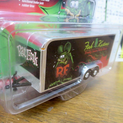 【ラットフィンク】ミニカー Auto World 1:64 Rat Fink Enclosed Trailer FINK KUSTOMAS