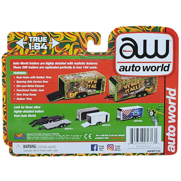 RAT FINK  ラットフィンク ミニカー  Auto World 1:64 Rat Fink Enclosed Trailer WE HAUL ALL !