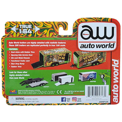 RAT FINK  ラットフィンク ミニカー  Auto World 1:64 Rat Fink Enclosed Trailer WE HAUL ALL !