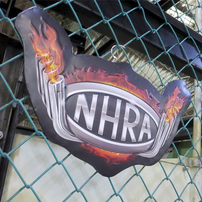 NHRA FLAMES エンボスメタルサイン