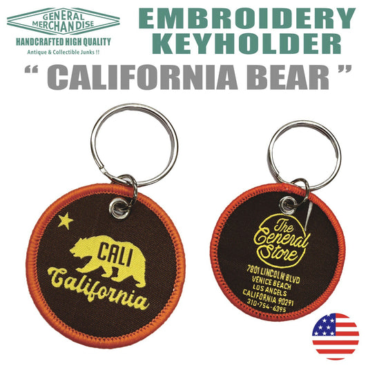 CALIFORNIA BEAR　ワッペンキーホルダー　刺繍　ワッペン　キータグ