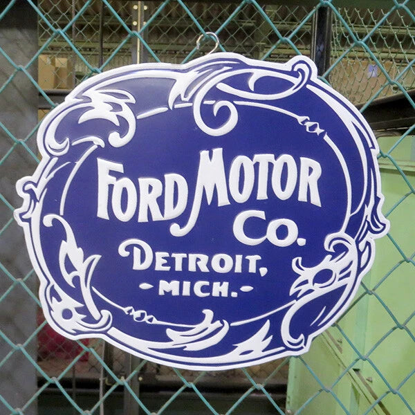 FORD MOTOR VINTAGE ダイカットエンボス メタルサイン