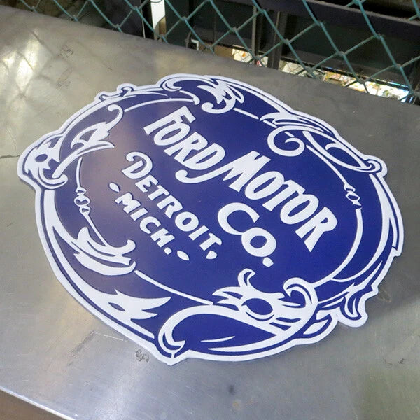 FORD MOTOR VINTAGE ダイカットエンボス メタルサイン