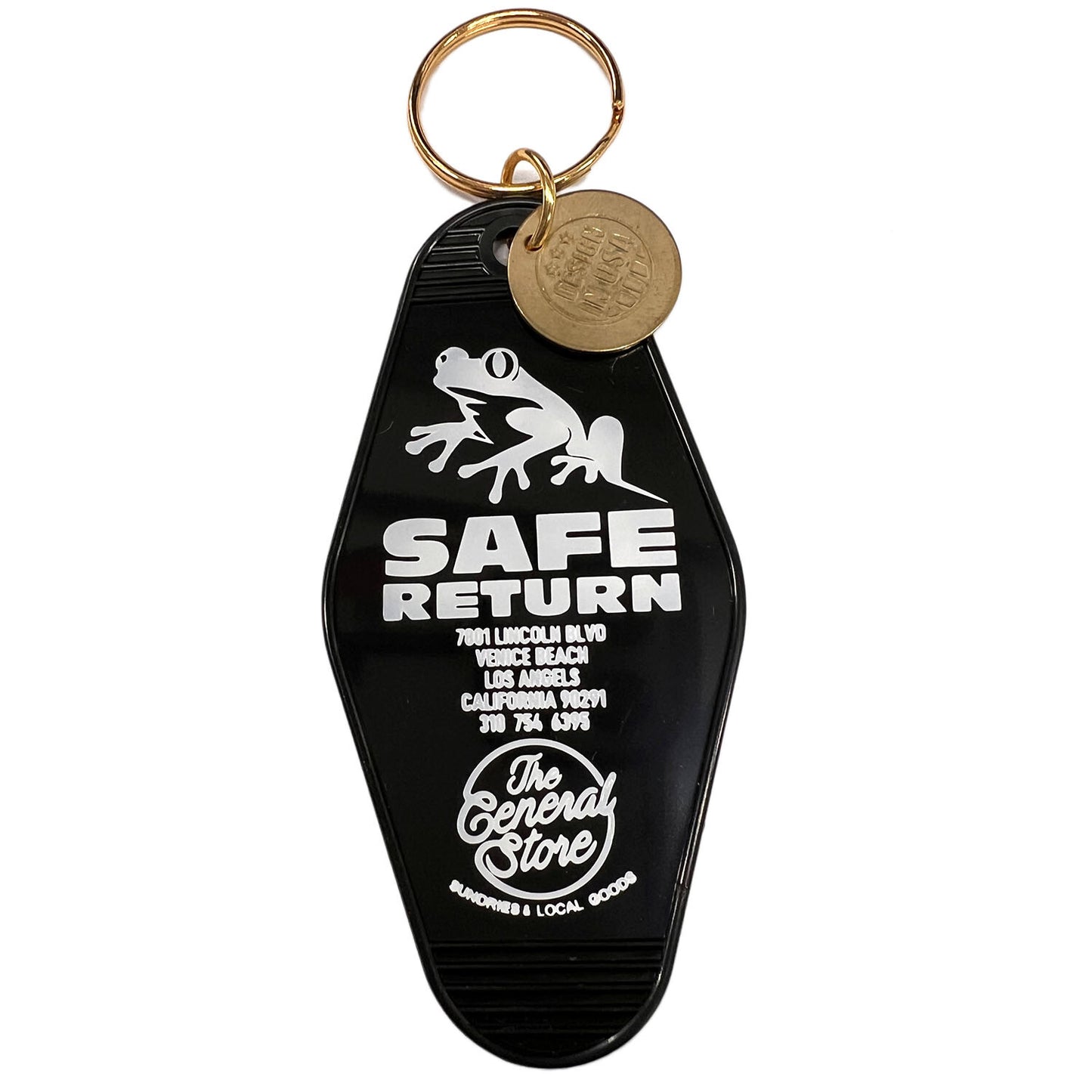 SAFE RETURN （無事カエル）/ BLACK  モーテルキー　キータグ　キーホルダー