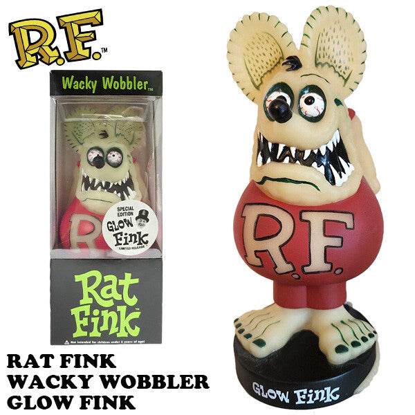 RAT FINK  ラットフィンク ボビングヘッド　GLOW FINK（蓄光）【FUNKO】