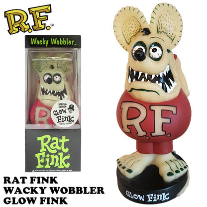 RAT FINK  ラットフィンク ボビングヘッド　GLOW FINK（蓄光）【FUNKO】