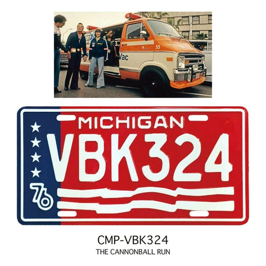 CM PLATE CMプレート ライセンスプレート【MOVIE ムービー】VBK324（CANNON BALL）