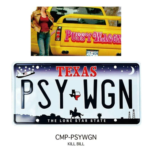 CM PLATE CMプレート ライセンスプレート【MOVIE ムービー】 PSYWGN（KILL BILL THE BRIDE）